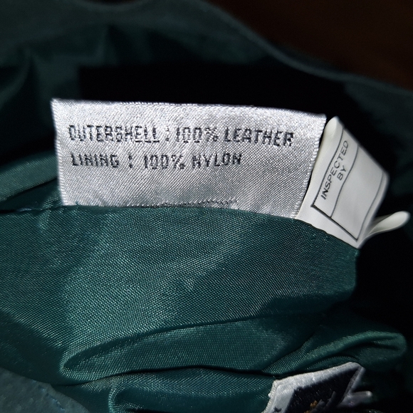 Global Identity G III Green Leather lined Skirt Pencil sz 9/10 Womens - Picture 5 of 5